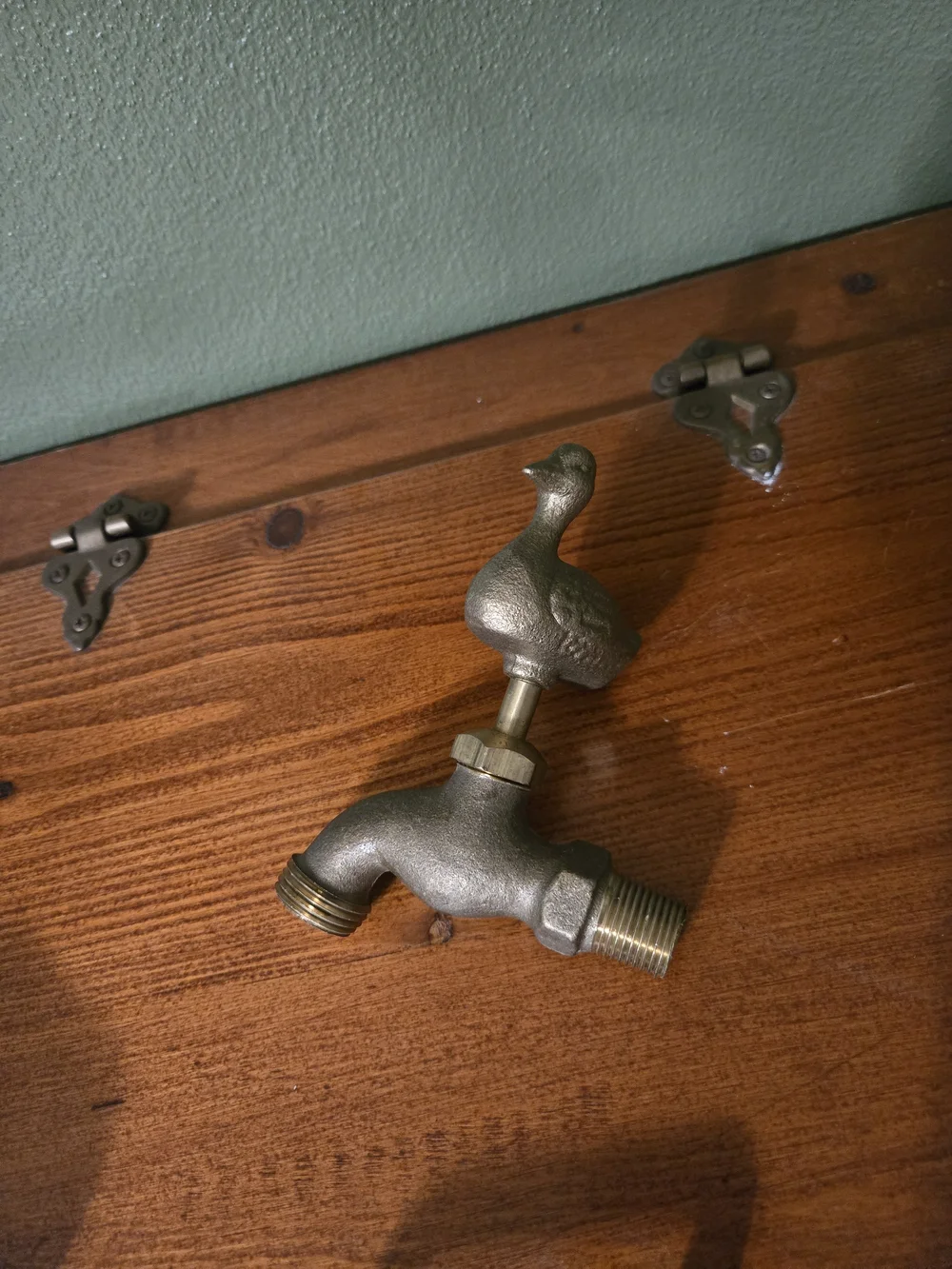 Decorative Brass Duck Faucet Handle Wall Accent - Brass Finish